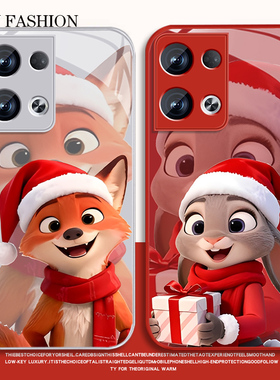 圣诞小兔适用opporeno13手机壳男卡通Reno13pro新款动漫Rano13高级感0pp0钢化玻璃opop全包pr0防摔情侣保护套