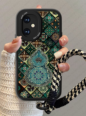 葫芦图腾适用vivoy53t手机壳新款女Y33t小羊皮y51s/y52s复古y35m+国风Y55S男Y32挂绳y53s高级感y50全包Y85套