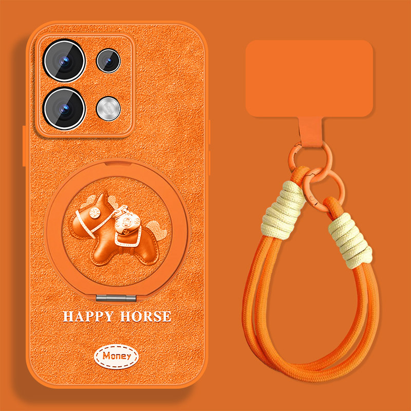 幸运小马适用红米note13手机壳女卡通RedmiNote13pro新款新年+本命年Note13por小羊皮保护套全包防摔挂绳外壳,3C数码配件,手机保护套/壳,淘宝优惠券,粉丝福利购,淘宝优惠卷