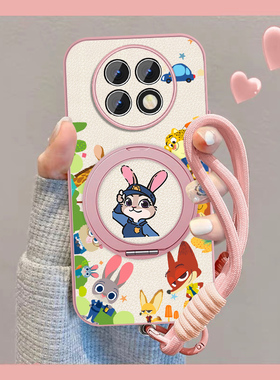 适用动物城朱迪红米note9手机壳女卡通RedmiNote9pro新款可爱+磁吸Note9por小羊皮5g保护套全包防摔挂绳外壳