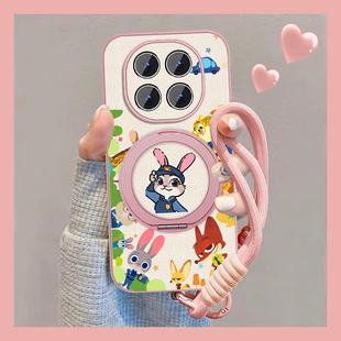 适用动物城朱迪oppoa5pro手机壳女卡通A3pro新款可爱x磁吸a3iplus小羊皮0pp0保护套por全包防摔A5活力版挂绳