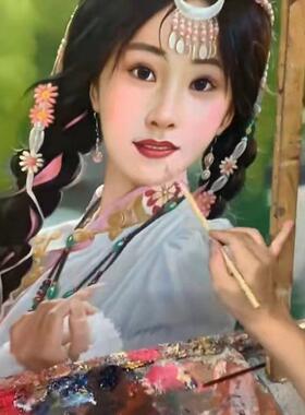 油画定制照片纯手绘人像