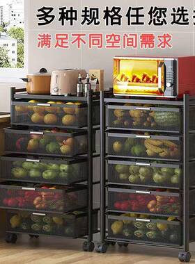 免置装新款安厨房物架碳NzJlC/vo钢功多能落地式多层收纳架神器