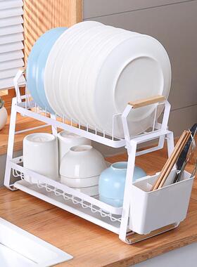 厨房置物架用台日式沥水碗架家碗盘碗筷收碟纳K5004-2W架多功能面