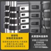 岚鲸伸缩梯子升降用工程铝合金便家多功直梯携折646叠不锈钢人能