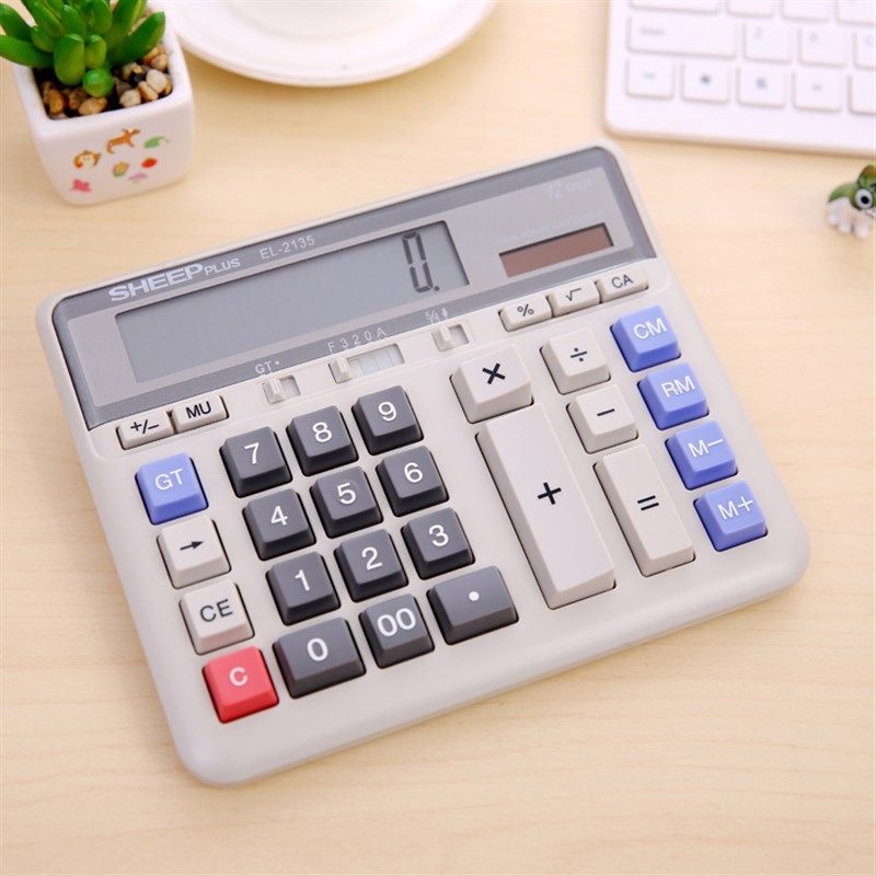 语音计算器大屏幕太阳能办公商务型学生财务电脑按键计算机包邮