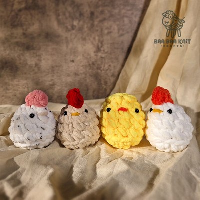 【成品】超萌小鸡毛线玩偶钩织挂件可爱鸡仔布偶挂饰星露谷小礼物