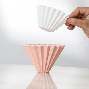 蛋糕滤杯 手冲咖啡壶套装 咖啡过滤器 v60陶瓷滤杯 手冲折纸滤杯