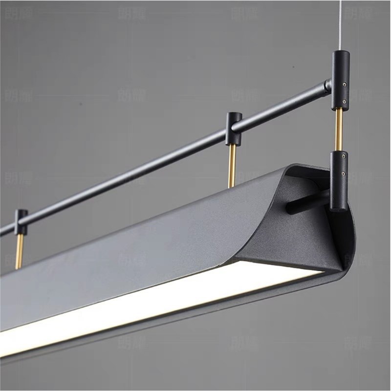 长条餐厅吊灯设计师款吧台接待极简风格高档别墅售楼部轻奢灯具