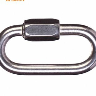 304不锈钢梅隆陇跑道锁快速连接环安全扣登山扣沙袋秋千吊椅挂钩