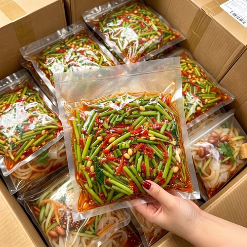 太便宜】正宗农家手工制作腌蒜剁椒蒜苔香辣味小吃下饭蒜苗即食