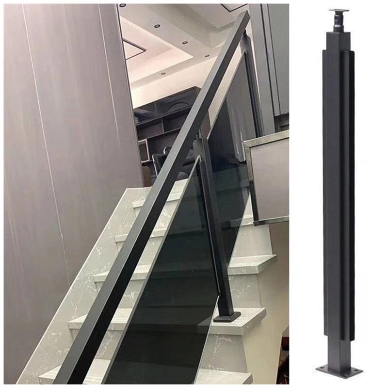 304不锈钢立柱方管立柱工程立柱实心立柱玻璃护栏双挂立柱