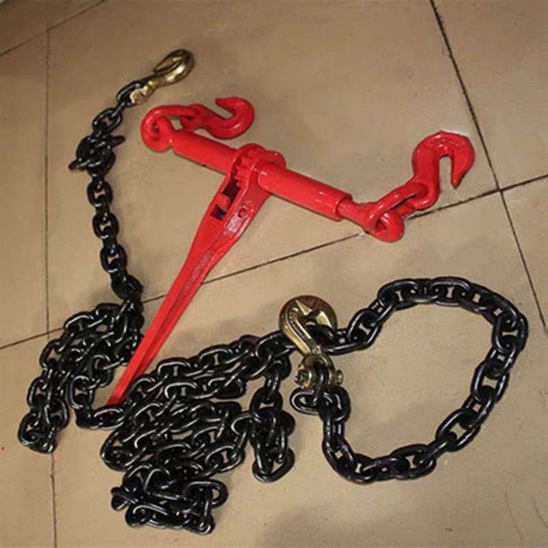 棘轮拉紧器链条杠杆收紧链条捆绑器双钩货车固定紧链器钢索紧线器
