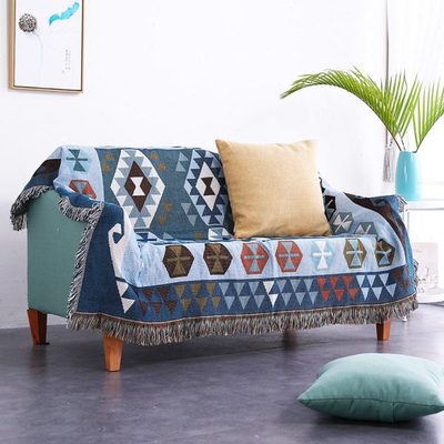 民族风全覆盖沙发巾沙发套民宿装饰样板间防尘盖布双面使用沙发毯