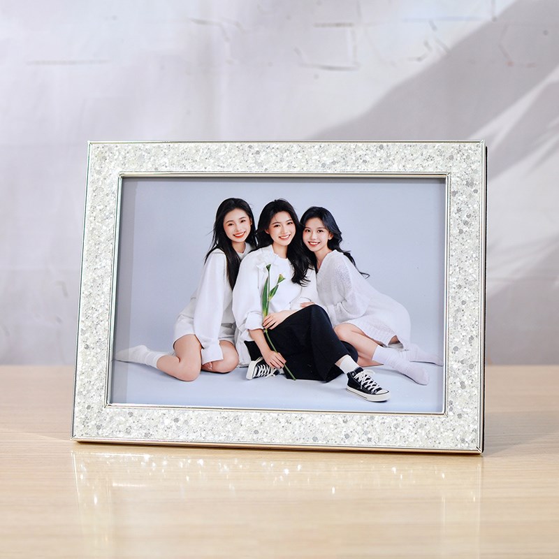 轻奢欧式婚纱照h相框摆台金属6 7 8 10寸A4客厅卧室装饰摆件高级