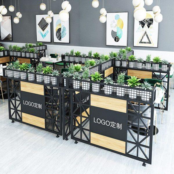 铁艺简约屏风酒吧围栏装饰半截花架餐厅绿植矮隔断墙饭店卡座护栏,商业/办公家具,护理屏风,淘宝优惠券,粉丝福利购,淘宝优惠卷