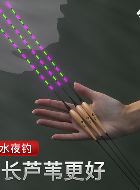 狂潮超长芦苇夜光漂冷光尾流氓黑坑浮漂加长鲫鱼漂青鱼鲢鳙大物漂