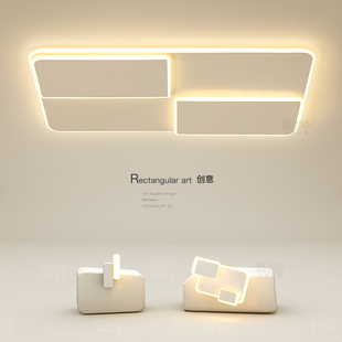 创意led客厅灯简约现代吸顶灯极简主卧室灯餐厅灯书房灯中山灯具