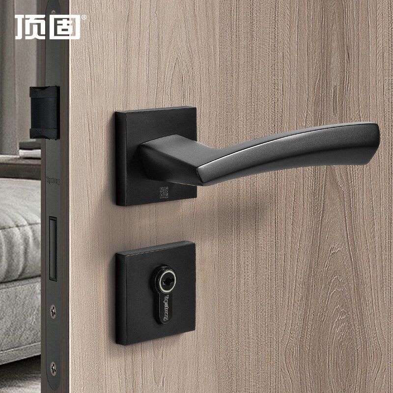 顶固卧室门锁家用通用型锁具现代简约卫生间房门锁室内静音门把手