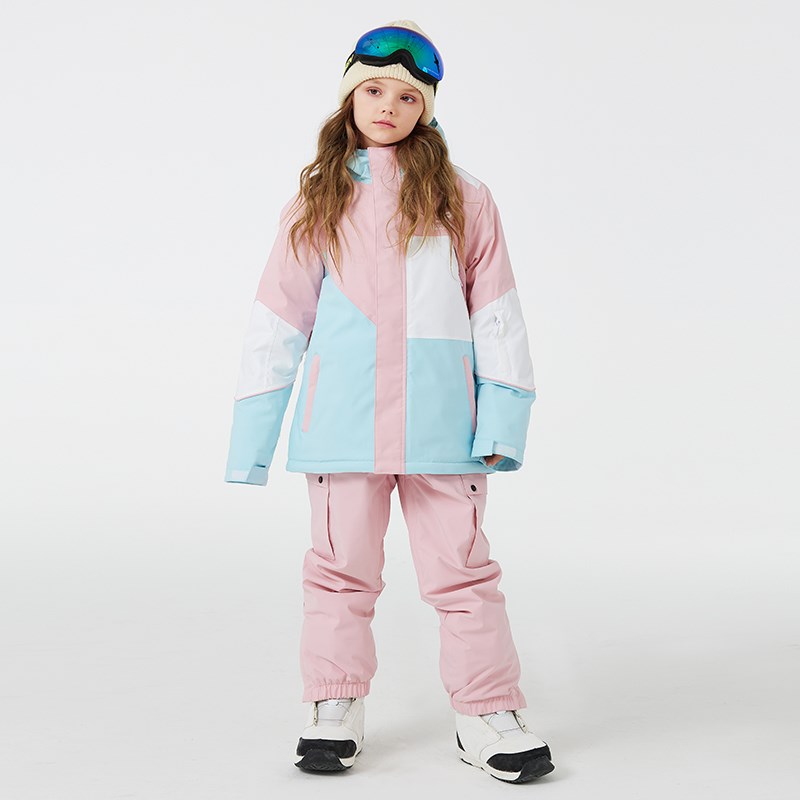 儿童滑雪服套装男女童中大童防水加厚保暖滑雪衣裤单双板滑雪装备