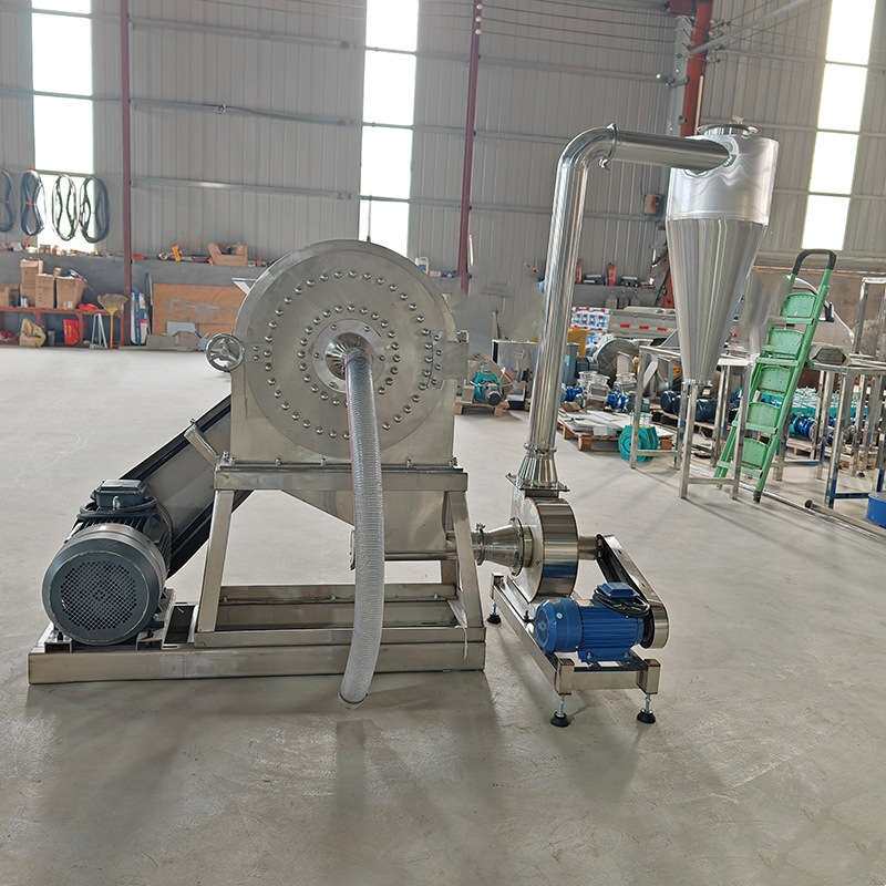 膨化食品谷物燕麦片粉碎机 烘干红枣片磨粉机 商用白胡椒粉碎机