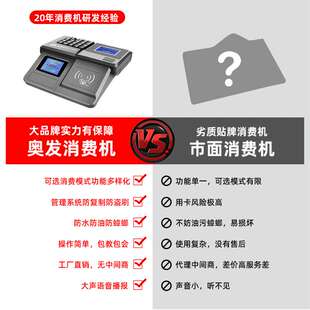 食堂刷卡机智能彩屏ic卡消费机全套消费系统饭卡机餐厅刷卡一体机