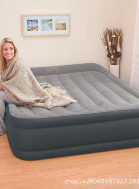 INTEX64136双人双层充气床垫气垫床内置枕头电泵冲气床