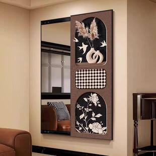 中壁HLT-303古风隐形式试衣镜画2复024新款隐藏镜子法古高级感推