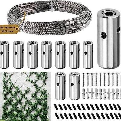不锈钢植爬十物MTG攀钢丝绳扣不锈钢字卡套装