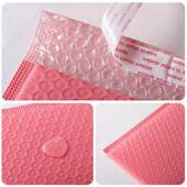 粉色气泡袋厚共挤膜气泡批袋快递泡沫袋AMX气泡信封小袋量加 包邮