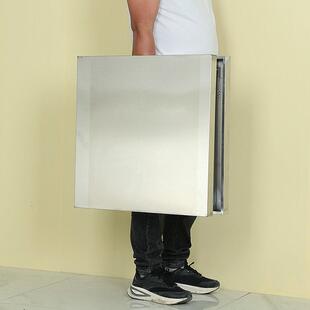 不锈叠钢桌厚面折桌加摆商用长50724方形摊便携烧烤桌户外聚餐桌