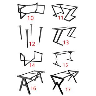 桌腿支架茶几支撑奢060架台岩板餐桌茶脚架脑电办公桌轻铁架子金