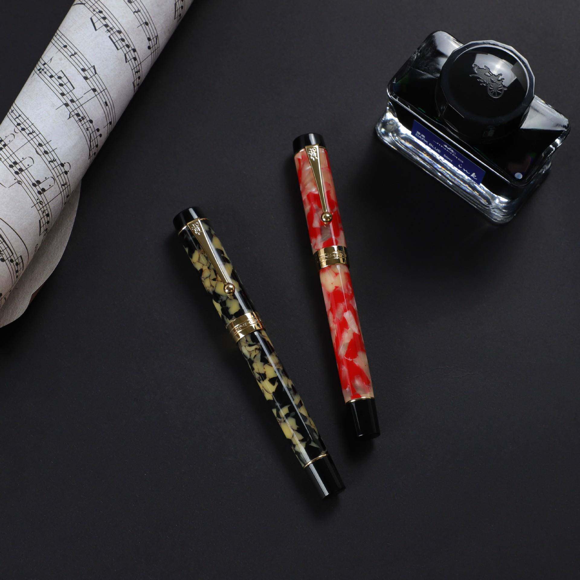 金豪10豆腐世系列海钢笔宝蓝11008K亚克力办公纪书法0签字礼品笔