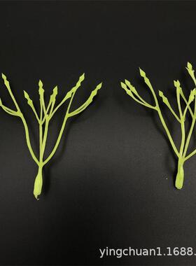 7.5CM四叉12头仿真水草配件仿真植物塑料花环丝花配件直销