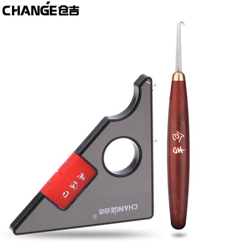 仓吉子线打结器子线尺钩距尺绑子线套装工具钛合金双拔起针