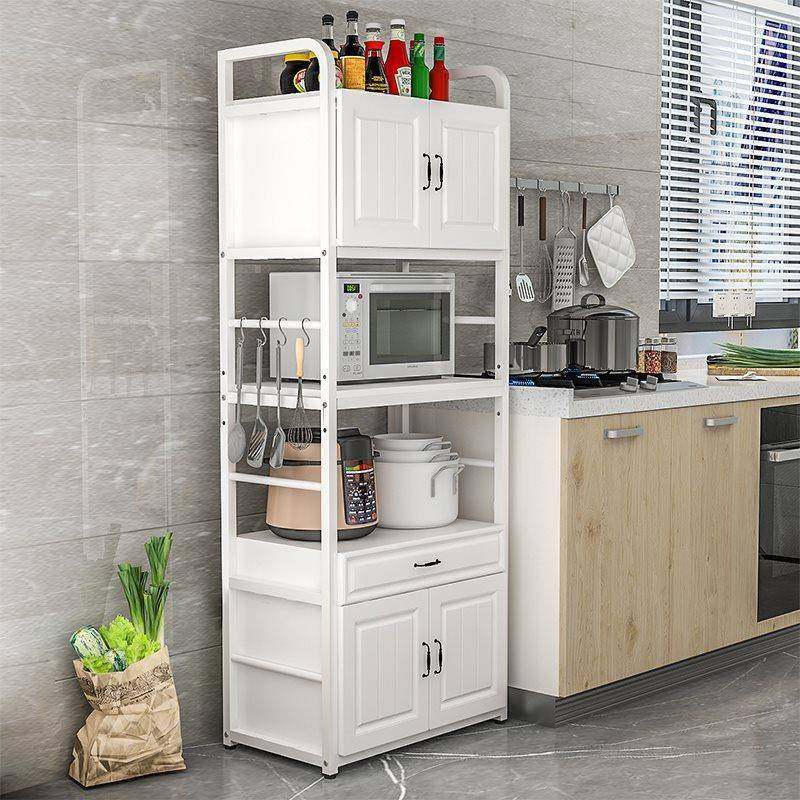 厨房置物架落地多层家用放微波炉烤箱架子带柜门储物柜碗碟收纳架,节庆用品/礼品,新娘配件,淘宝优惠券,粉丝福利购,淘宝优惠卷