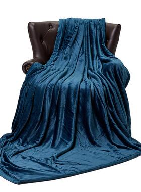 LveLSCC5701ily毯秋冬北欧风法兰绒边毯子双层加厚6斤毛重包加绒