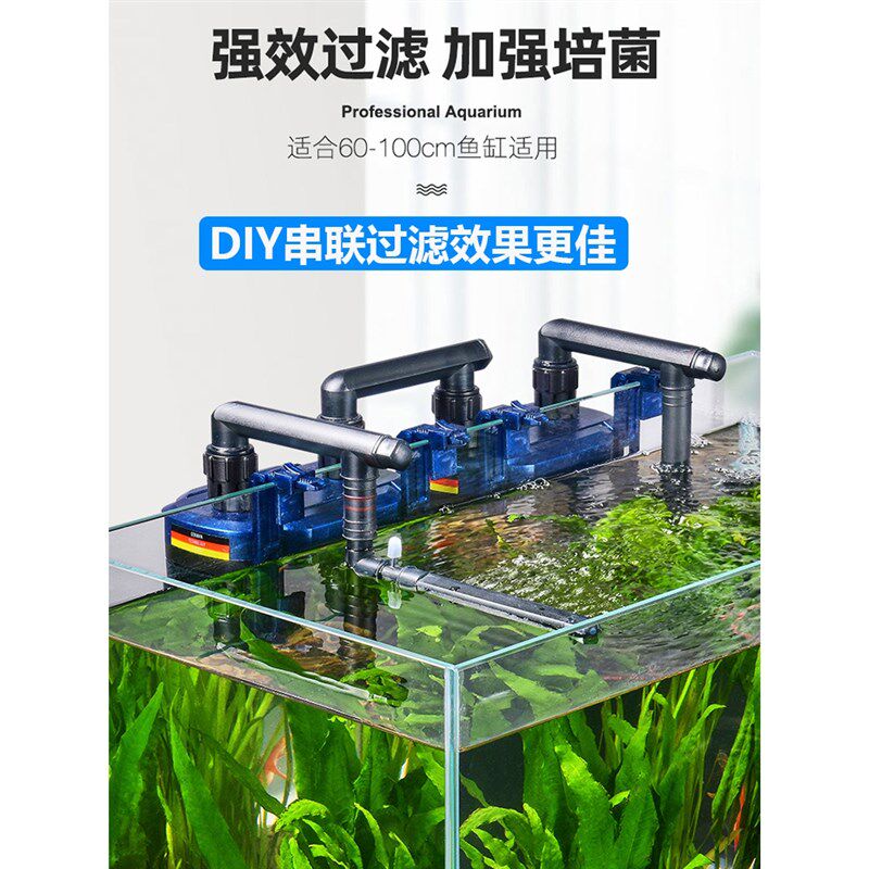 德国进口安彩德国鱼缸过滤器乌龟缸低浅水外挂过滤盒壁挂式外置滤