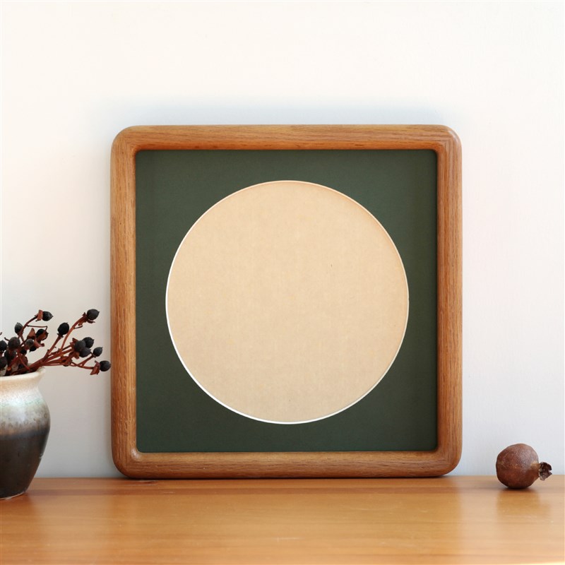 自己写圆形毛笔书法画画空白实木圆角相框摆件摆台礼物装饰画DIY