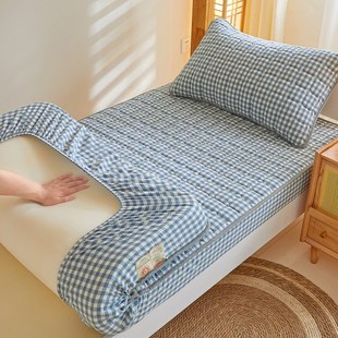 a类夹棉床笠学生宿舍大豆纤维床垫套保护罩90x190x200加厚床罩1.2