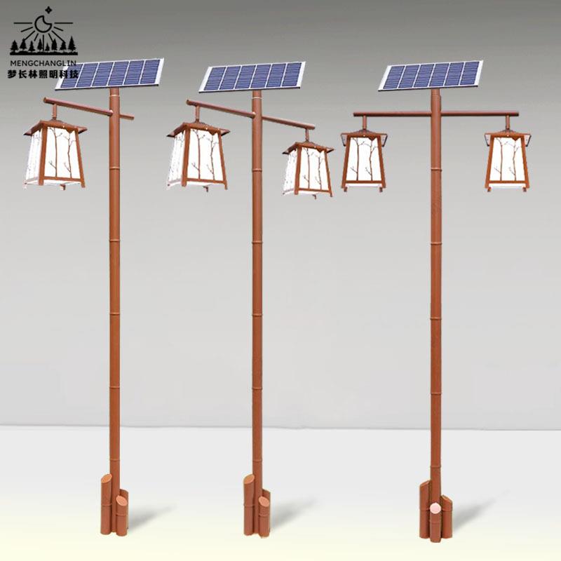 太阳能庭院灯仿竹艺民宿屋子庭院灯客栈温泉古城新农村太阳能路灯