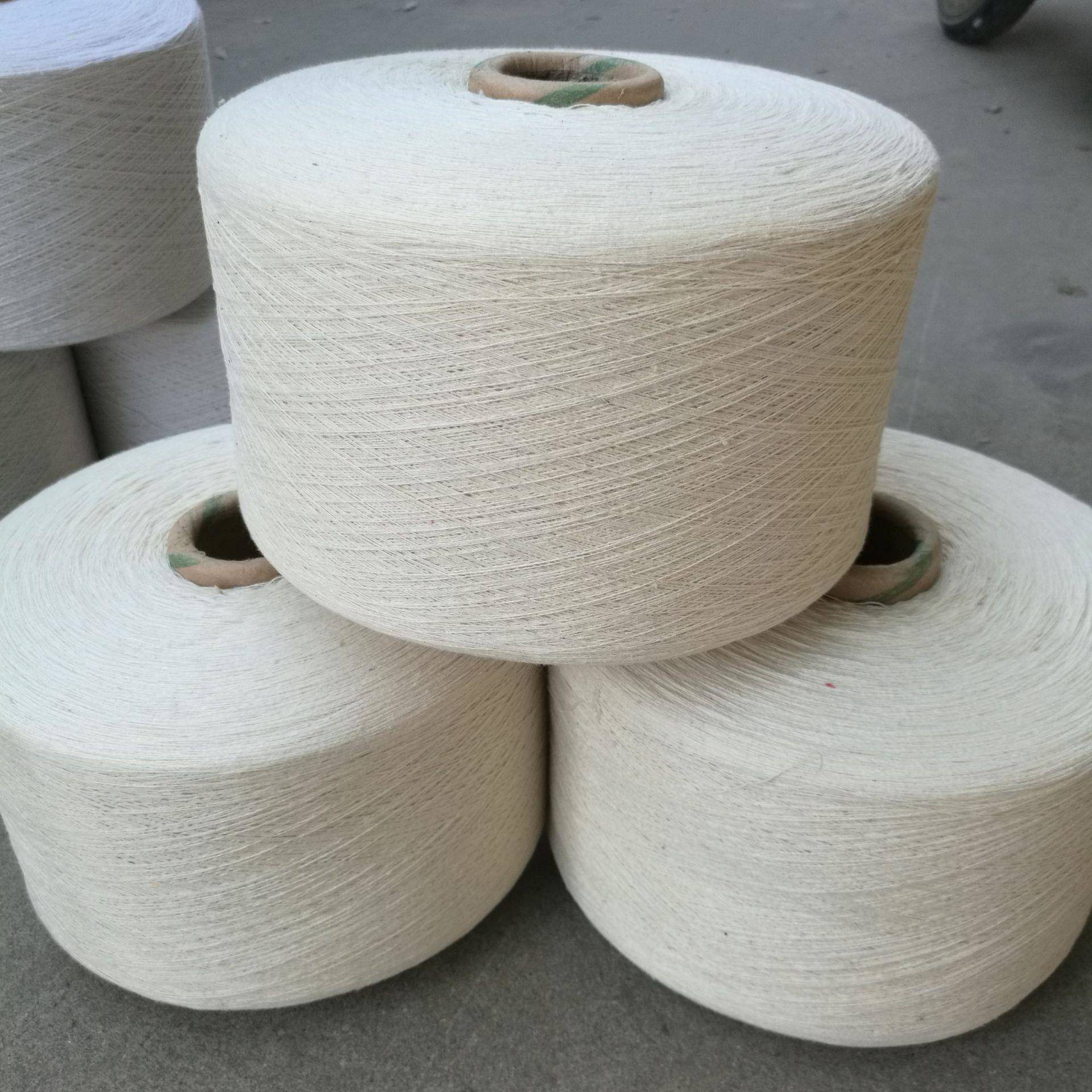 手套专用棉纱捻度小蓬松拉毛本白灰色任你选