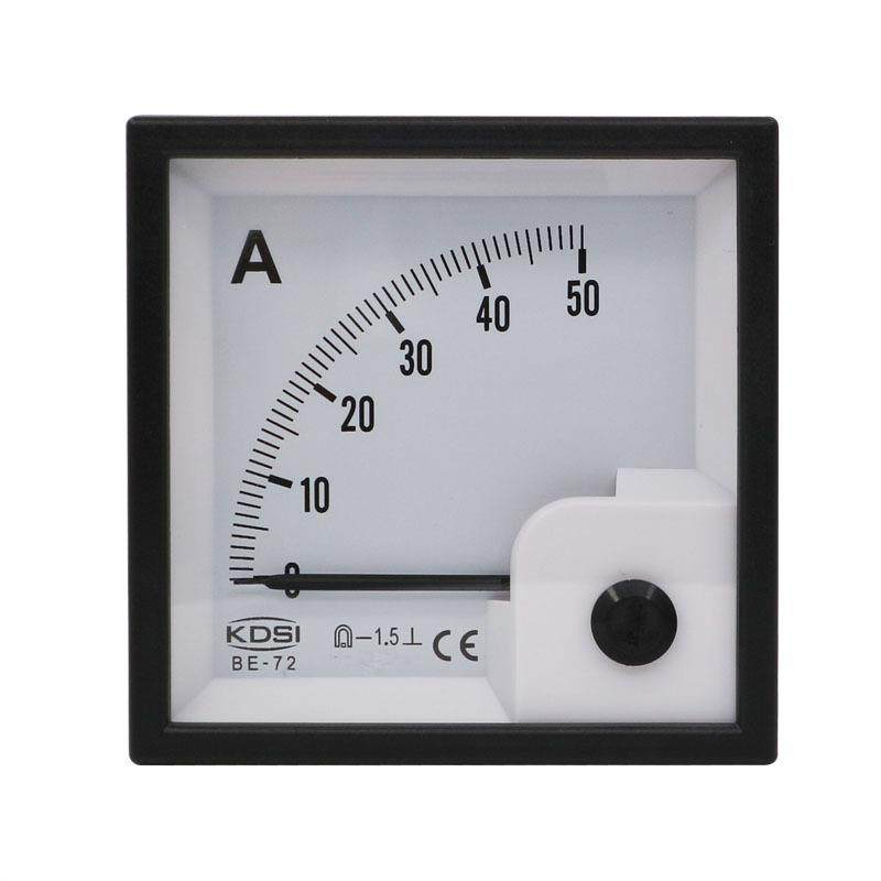 供应方形指针式直流电流表BE-72DC50A出口型电表头