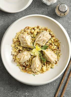 德瓷化白亮瓷盘子陶菜盘家用高级白色精致漂的20JAO感23新款酒店