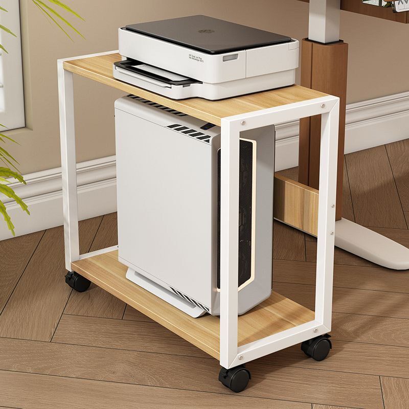 多层电脑主机e箱托架家用台式办公主机架两层放打印机收纳架可移