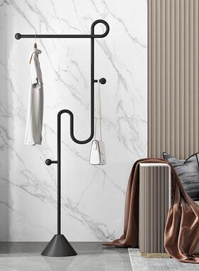 7W奶油风衣帽落架地服收衣纳玄关客厅卧室家用入衣户门不锈钢POA