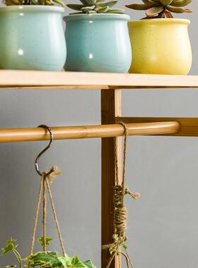 阳台花架子花植物29261架阳台盆可移动制落客厅大厅用室内木地花