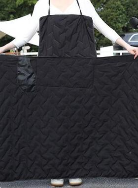 电动27417电车挡风被护腿骑车加绒加厚水防寒摩挡托车风瓶半身裙