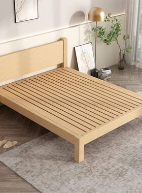 全双榉榻OTH木实木床榻米床简约现代无床头床米架18人无靠背矮床
