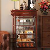 零复816实木角柜餐边柜客厅拐角置物架食收纳柜转床古边多层小推